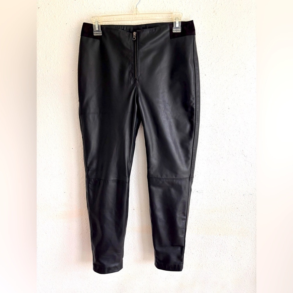 Zara Black Leather Pants 2